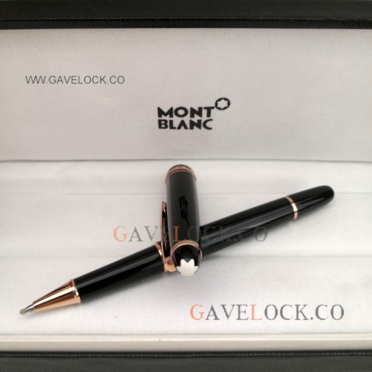 AAA Mont blanc Meisterstuck Rollerball Pen Rose Gold Clip Slim 164